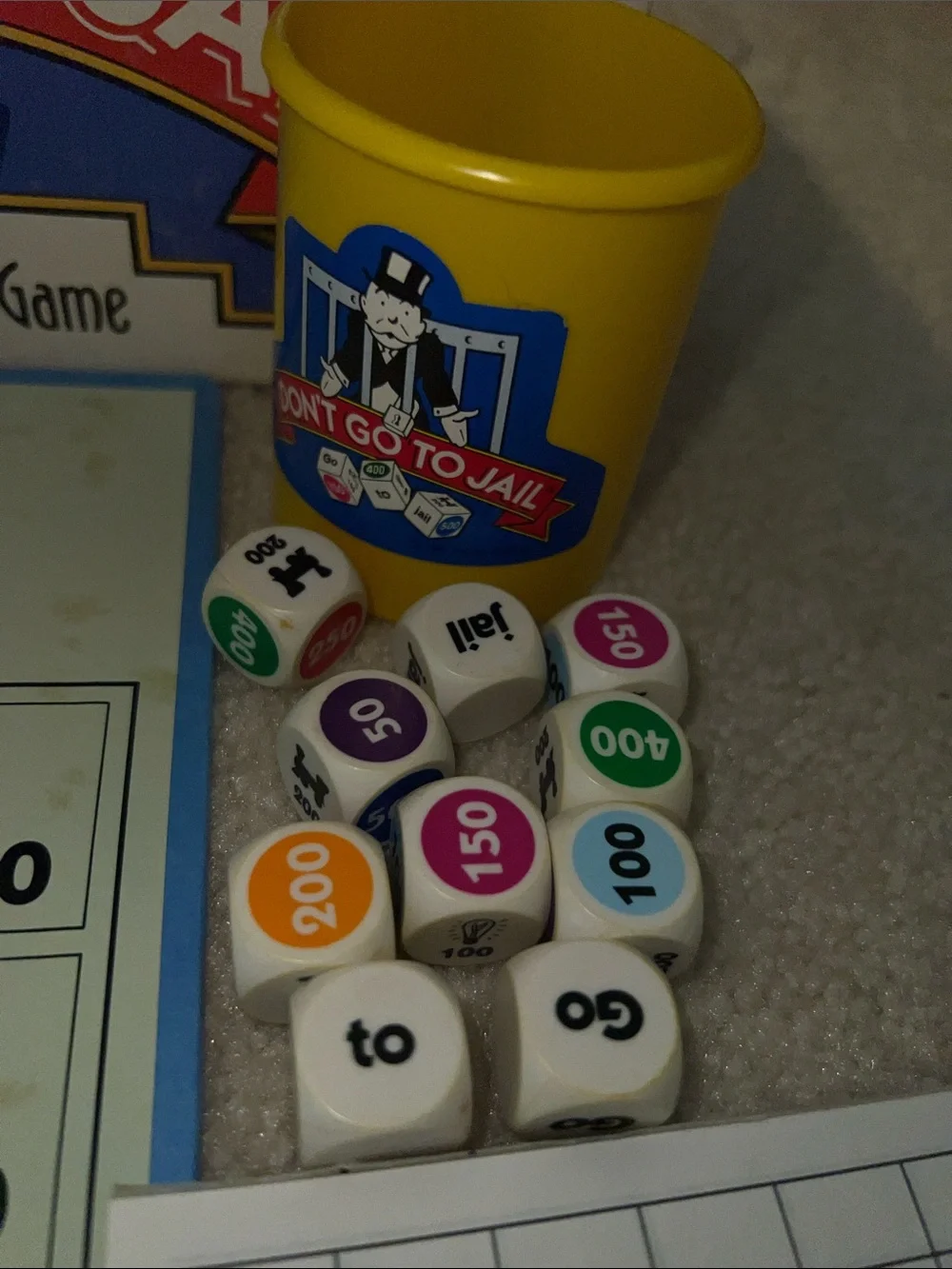 Vintage Don't Go To Jail Dice Game